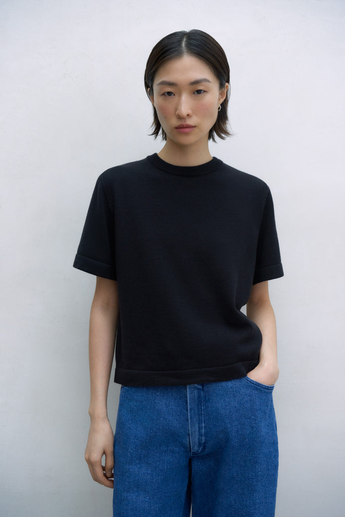 Merino Wool T-Shirt - Black
