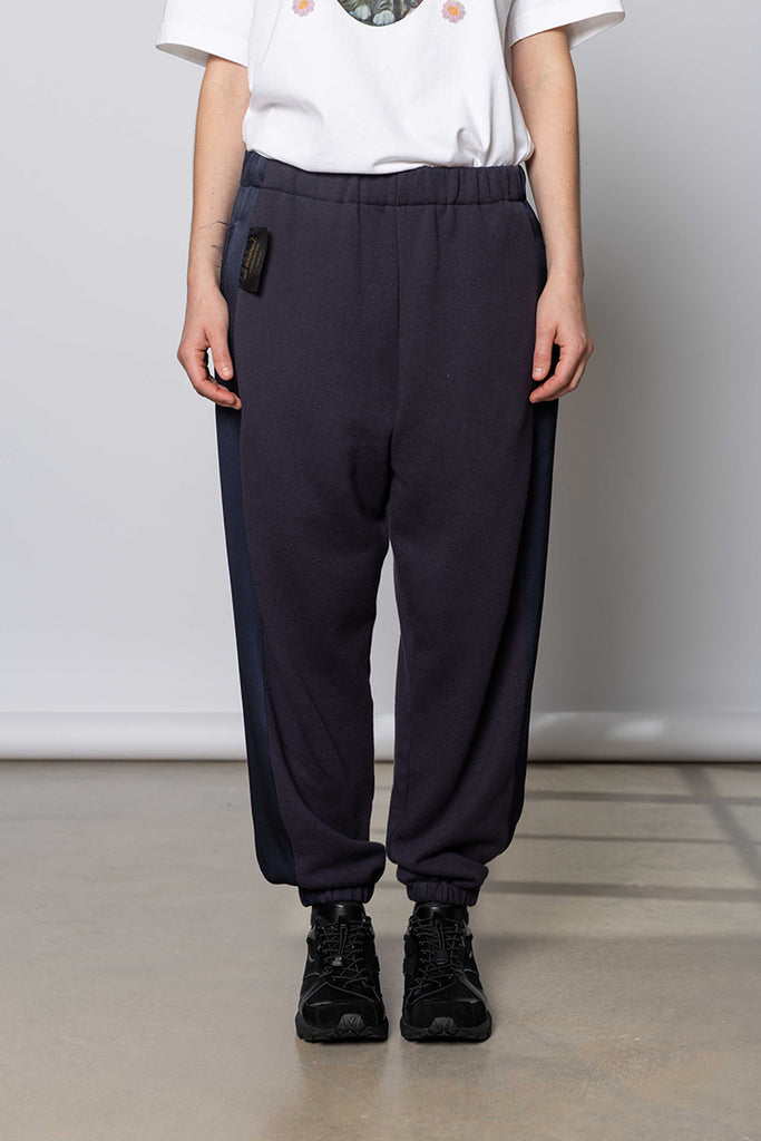 Cotton Cashmere Track Pants - Navy
