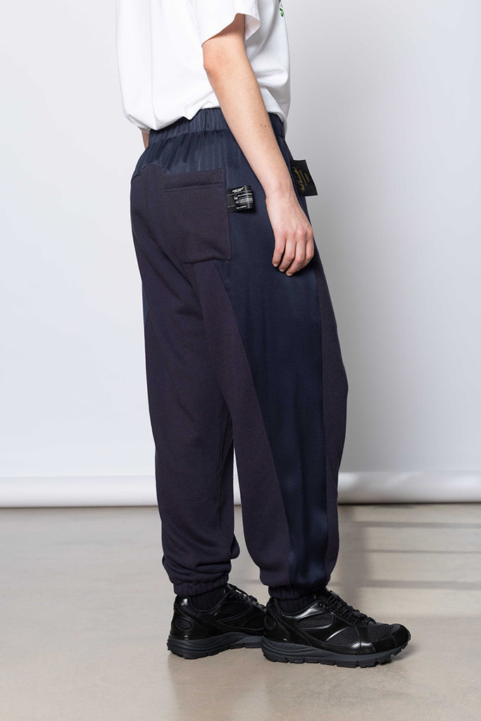 Cotton Cashmere Track Pants - Navy