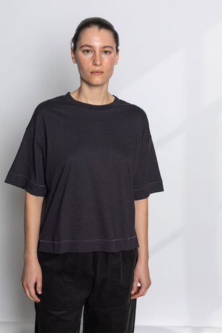 Cotton Hemp Boxy Tee - Slate