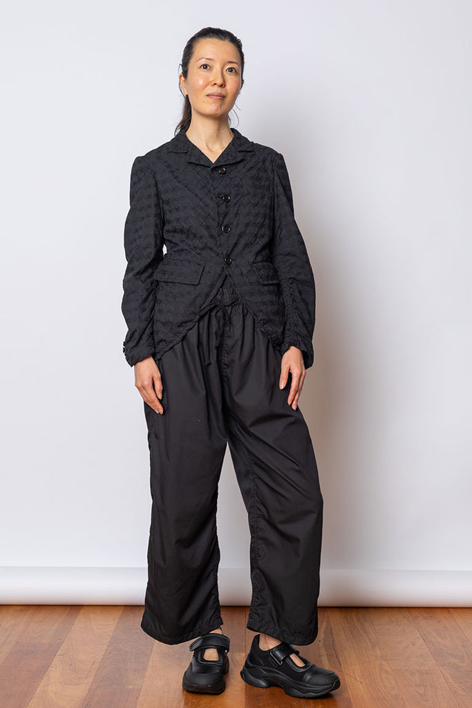 Cotton Jacquard Jacket - Black