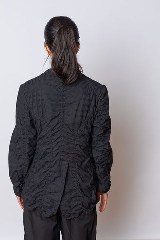 Cotton Jacquard Jacket - Black