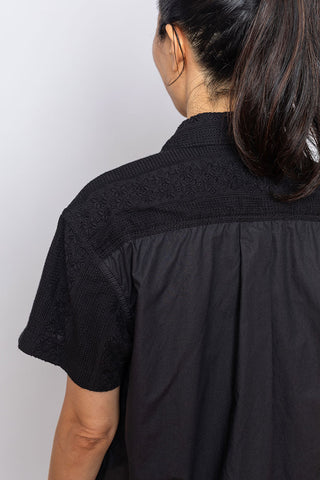 Cotton Braid Blouse - Black