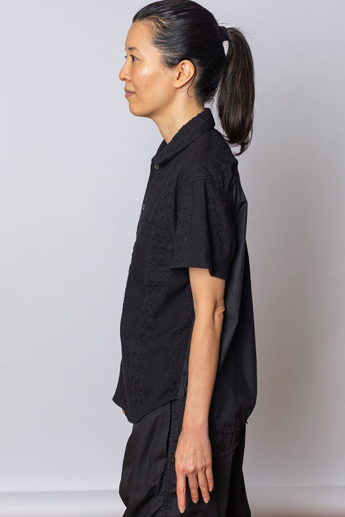Cotton Braid Blouse - Black