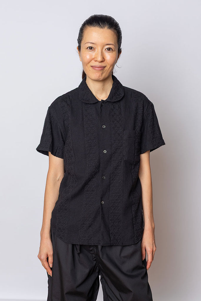 Cotton Braid Blouse - Black