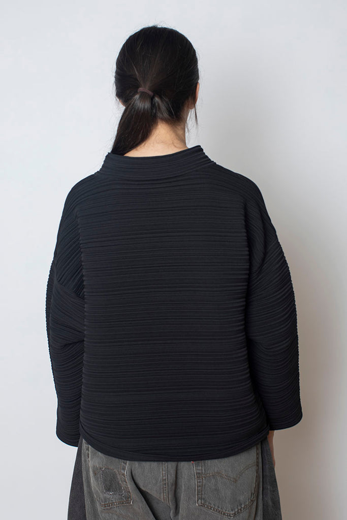 Crepe Knit Top - Black