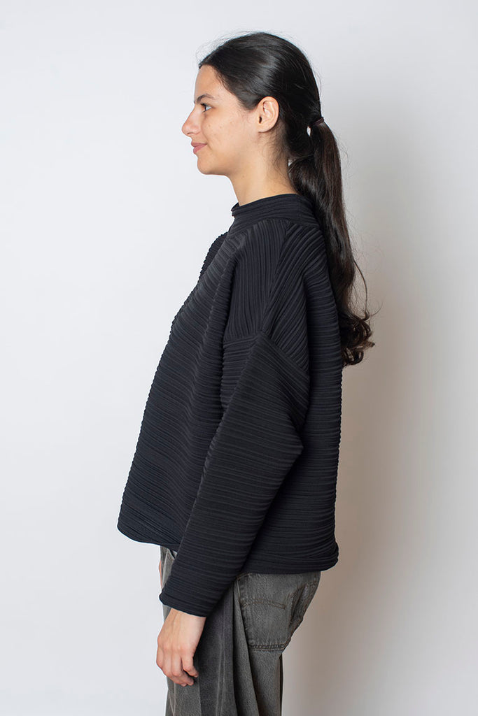 Crepe Knit Top - Black