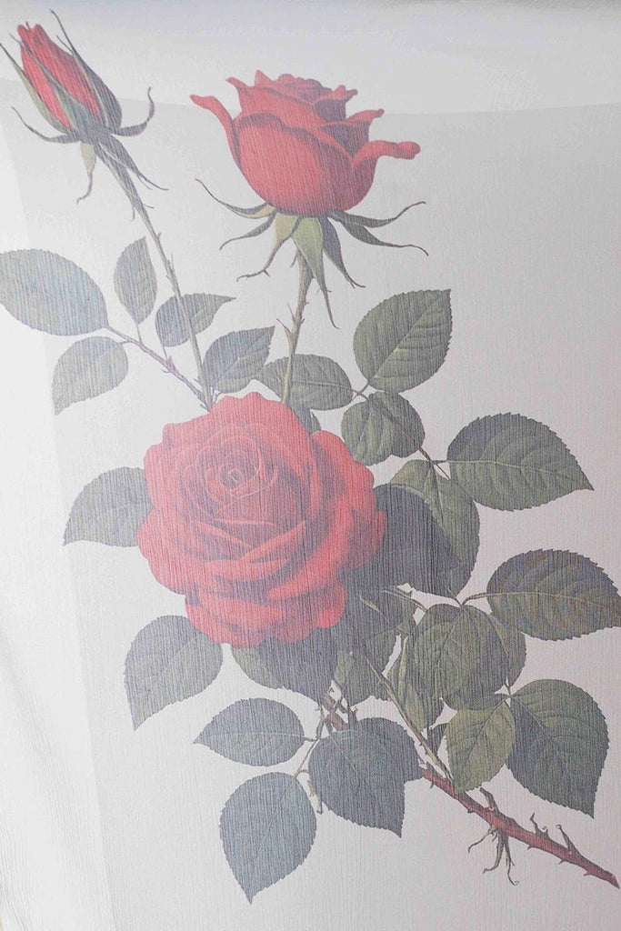 Crepe Silk Scarf - Roses