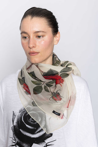 Crepe Silk Scarf - Roses