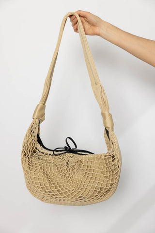 Croissant Filt Bag - Light Beige