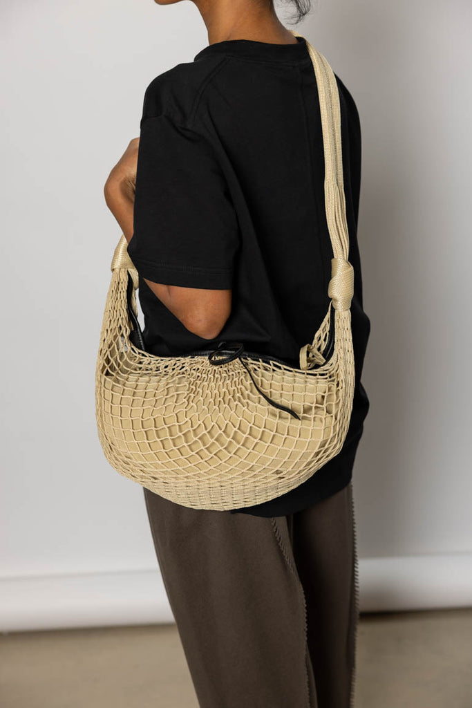 Croissant Filt Bag - Light Beige