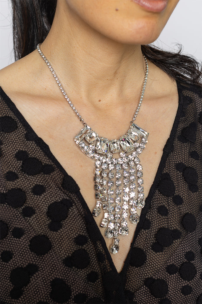 Crystal Necklace - Silver