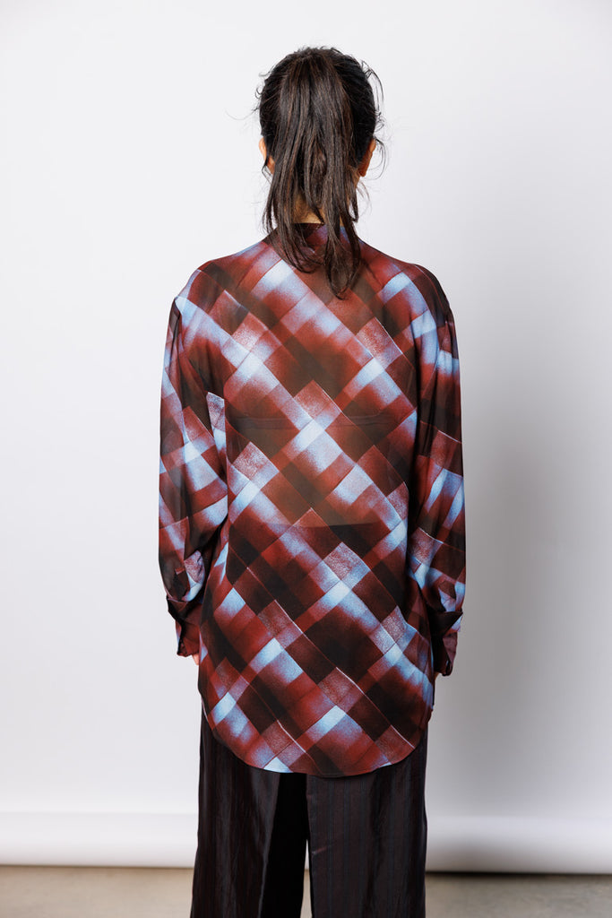 Curbi Check Shirt - Burgundy