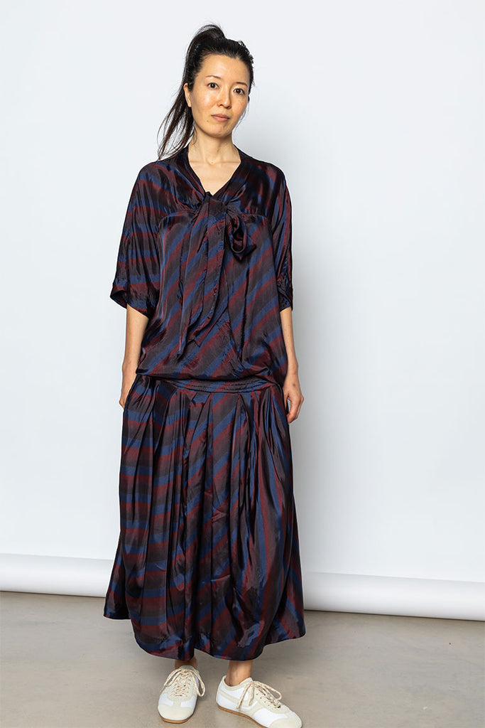 Curbin Striped Shirt - Navy