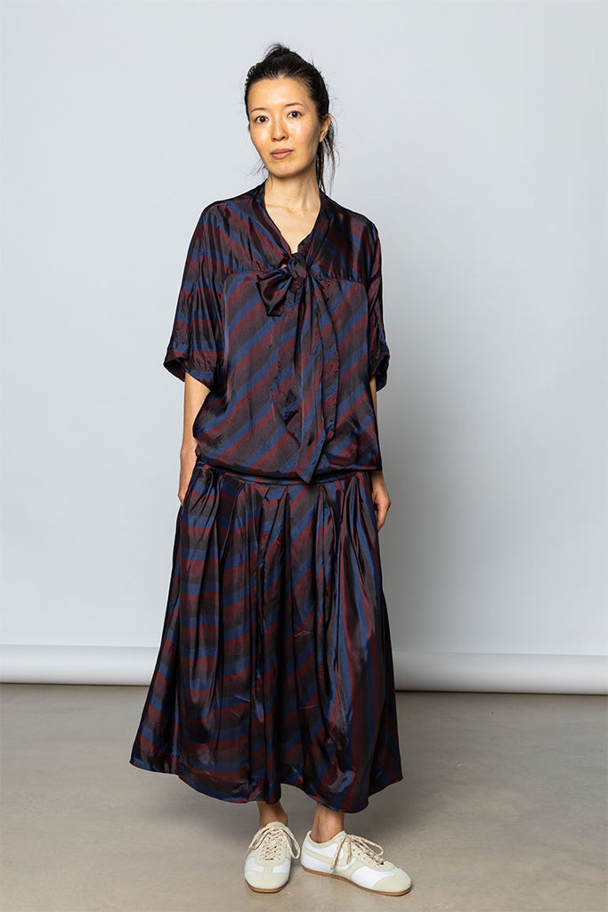 Curbin Striped Shirt - Navy