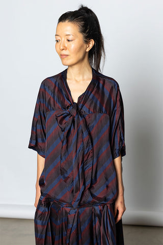 Curbin Striped Shirt - Navy