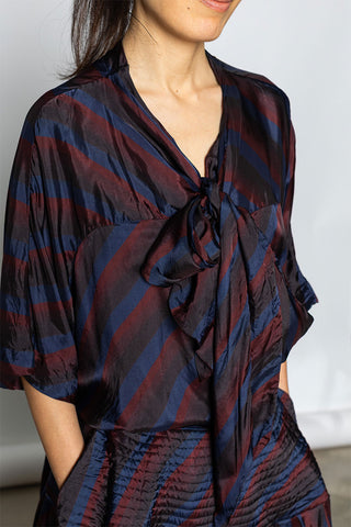 Curbin Striped Shirt - Navy