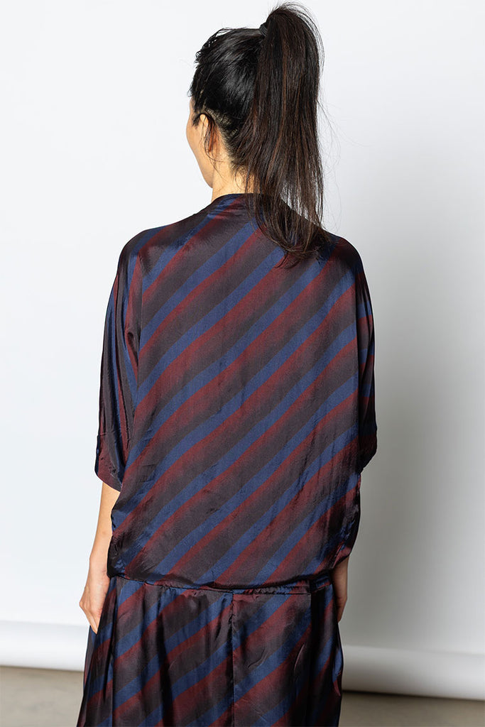 Curbin Striped Shirt - Navy