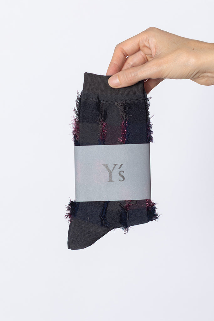 Cut Block Socks - Grey