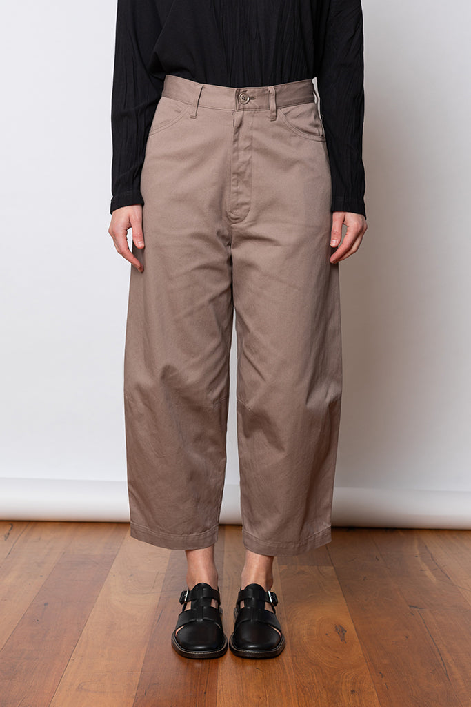 Cut Line Knee Pants - Grey