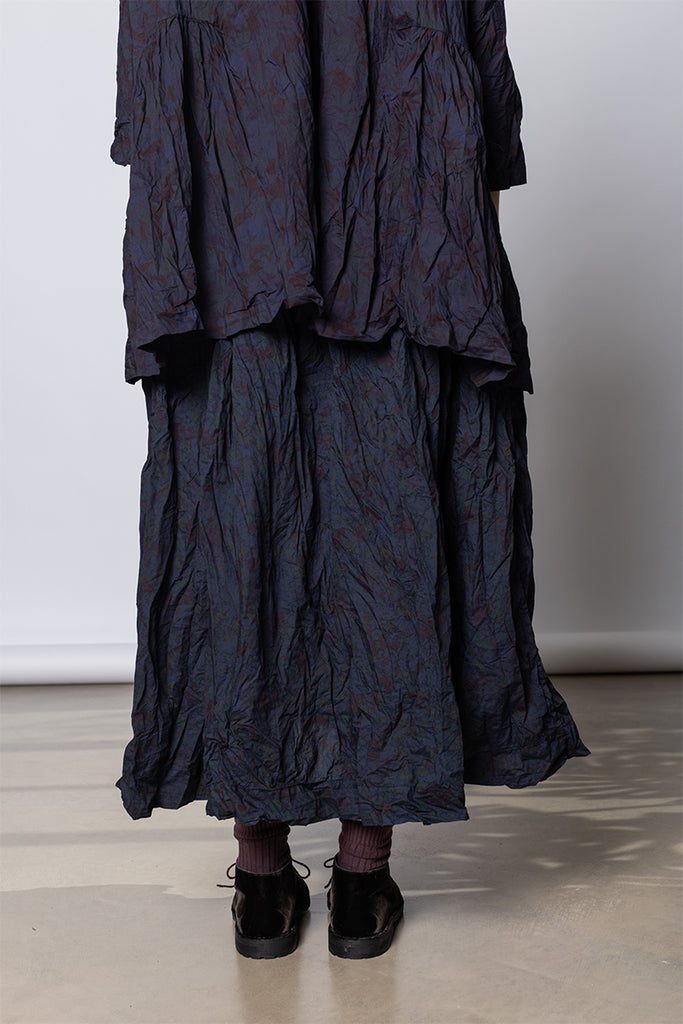 Daniela Gregis Camicia Shirt Curcuma Collo Polo Lavata - Indigo Floral at Poepke, Sydney 1