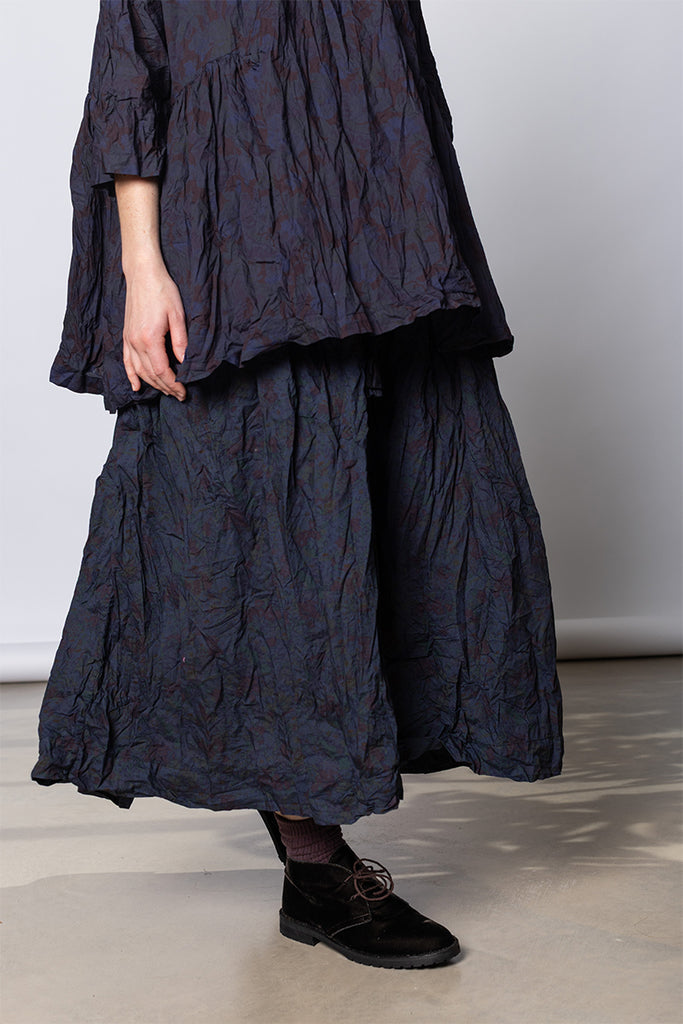 Daniela Gregis Camicia Shirt Curcuma Collo Polo Lavata - Indigo Floral at Poepke, Sydney 1