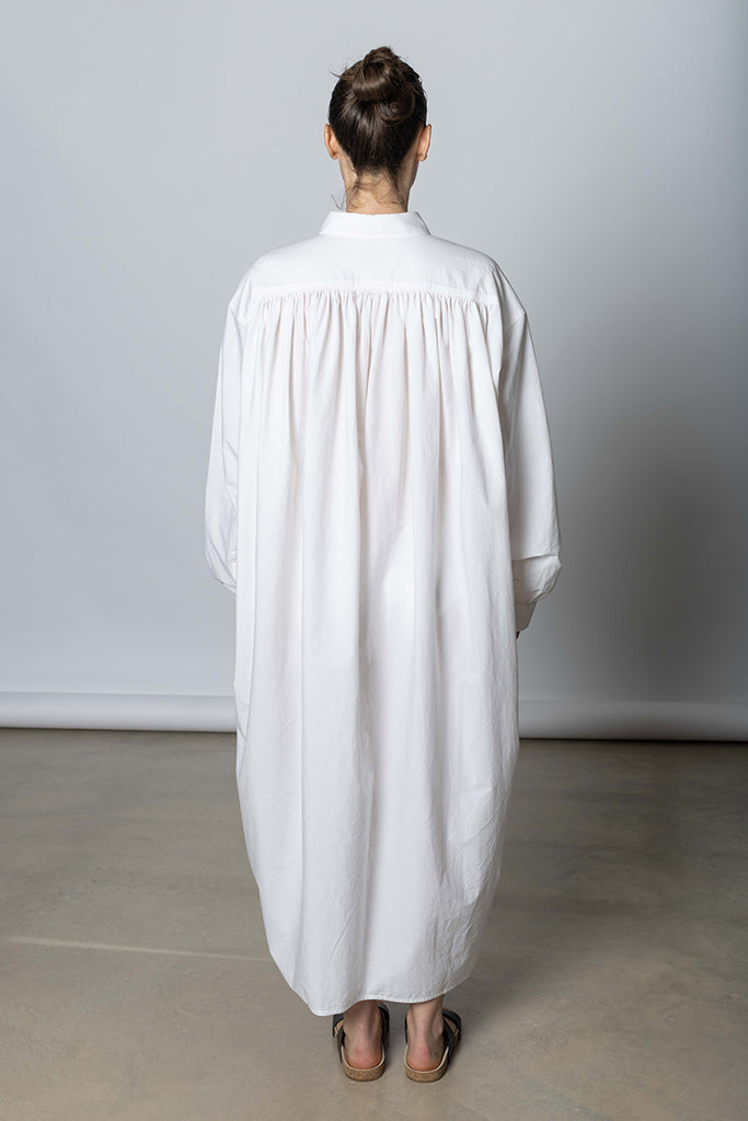 Delisa Shirt Dress - White