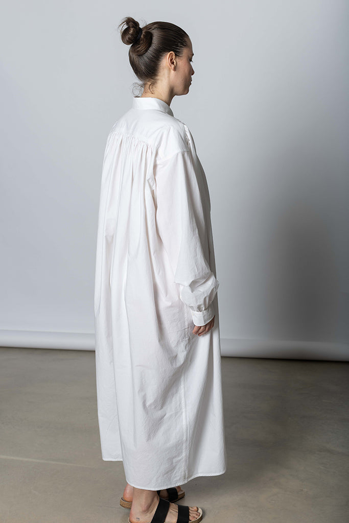 Delisa Shirt Dress - White