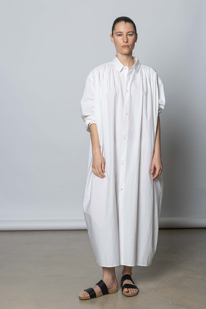 Delisa Shirt Dress - White