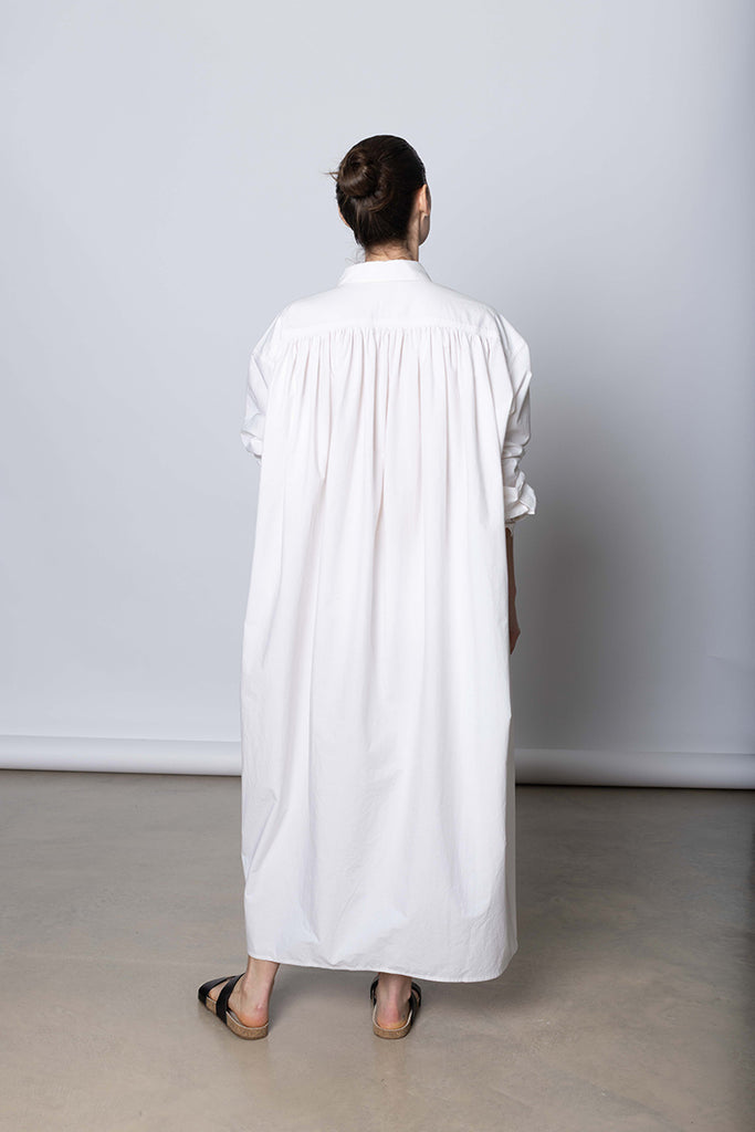 Delisa Shirt Dress - White