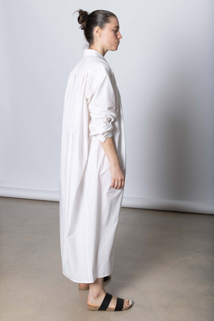 Delisa Shirt Dress - White