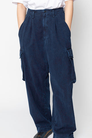 Denim Cargo Pants - Indigo