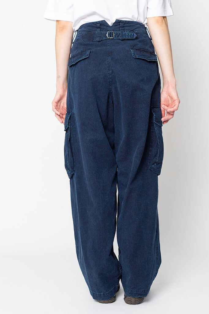 Denim Cargo Pants - Indigo