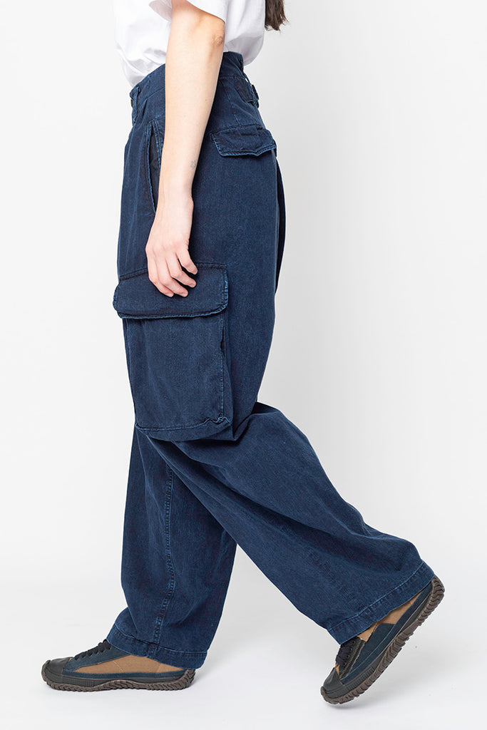 Denim Cargo Pants - Indigo