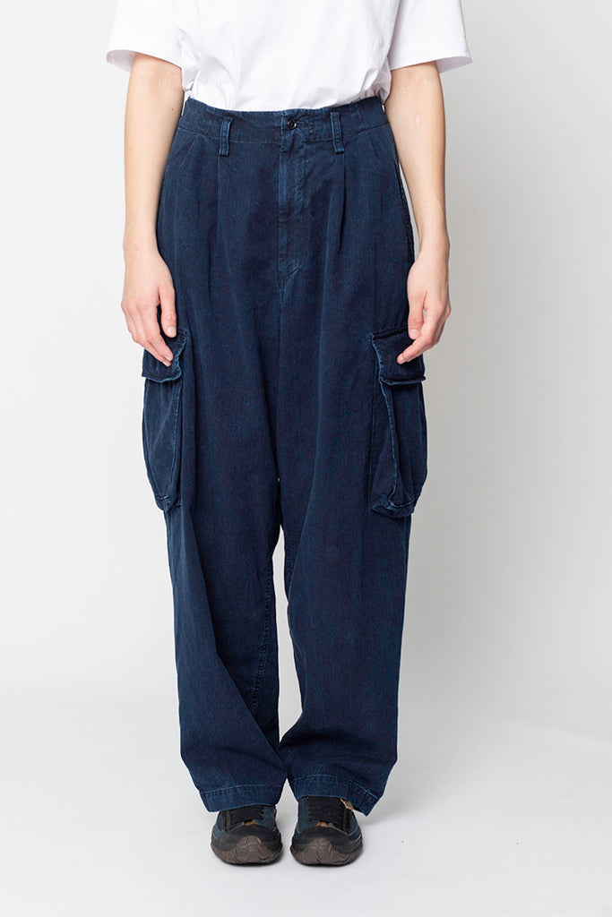 Denim Cargo Pants - Indigo