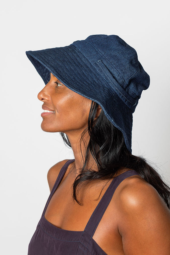 Denim Sun Hat - Indigo