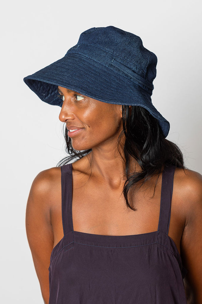 Denim Sun Hat - Indigo