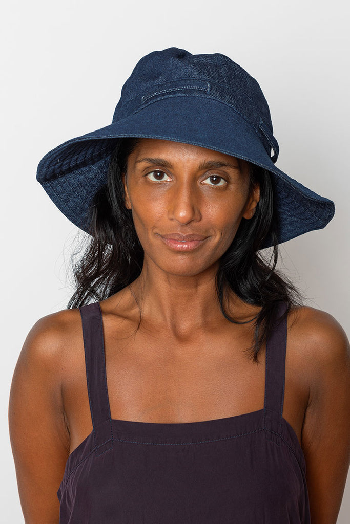 Denim Sun Hat - Indigo