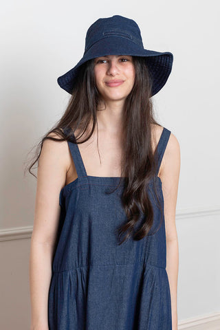 Denim Sun Hat - Indigo