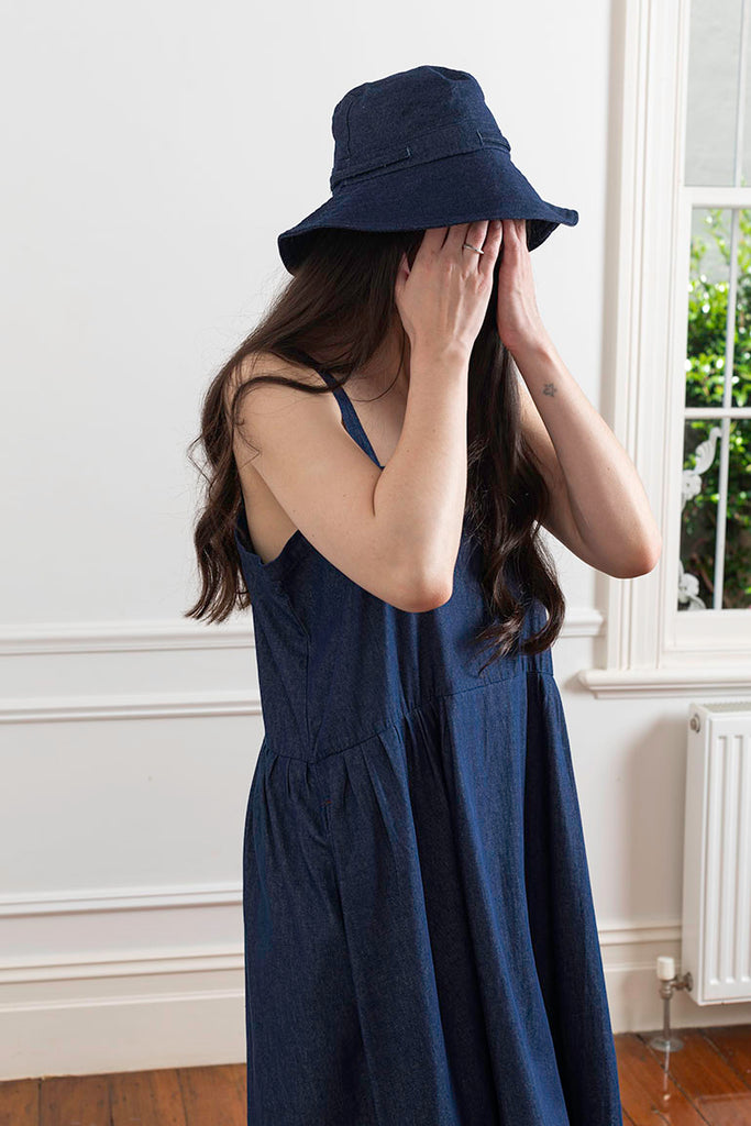 Denim Sun Hat - Indigo