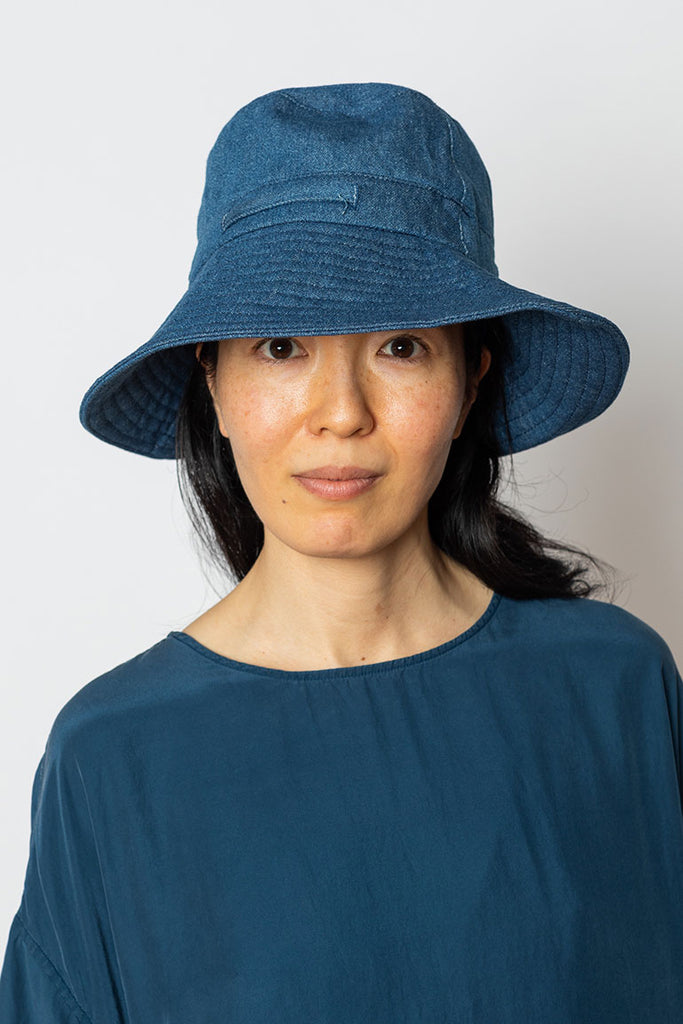 Denim Sun Hat - Washed Indigo