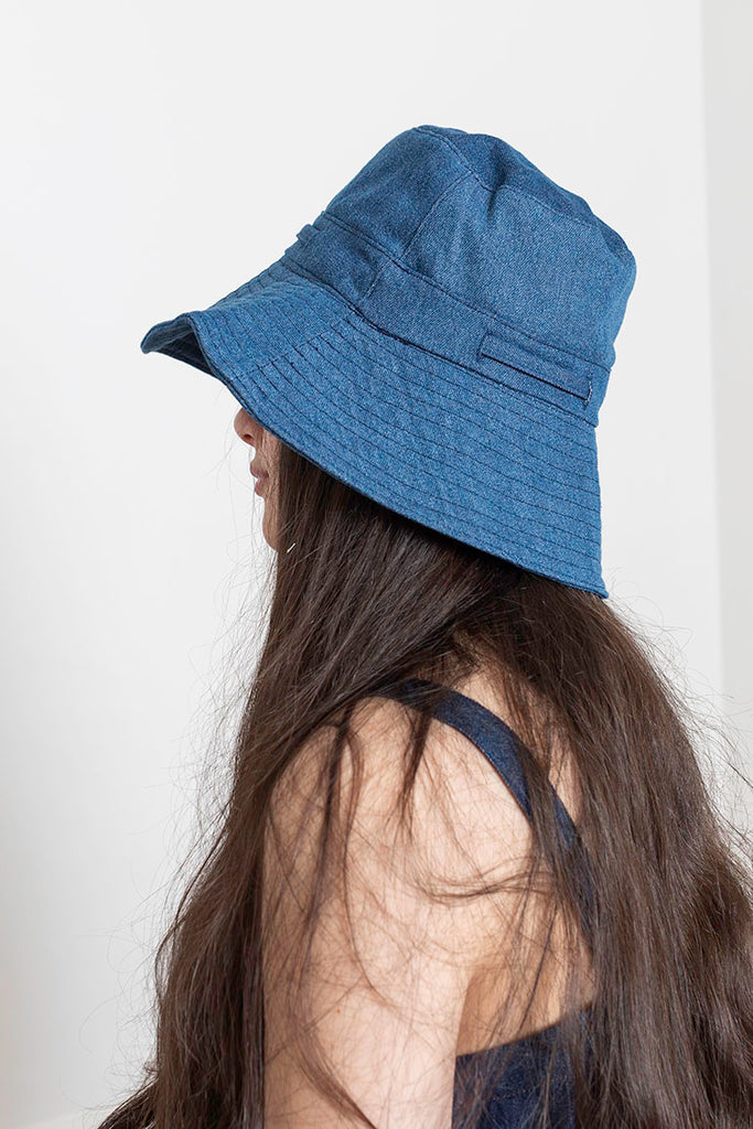 Denim Sun Hat - Washed Indigo