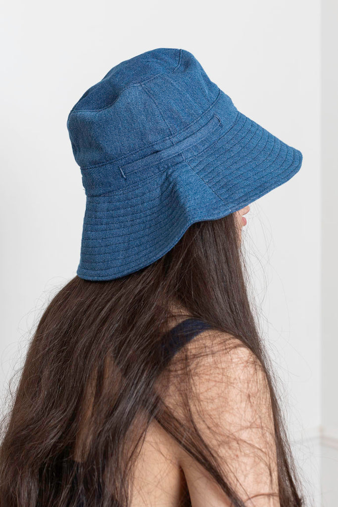 Denim Sun Hat - Washed Indigo