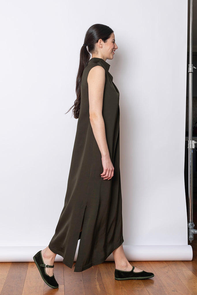 Devyr Dress - Mud Green