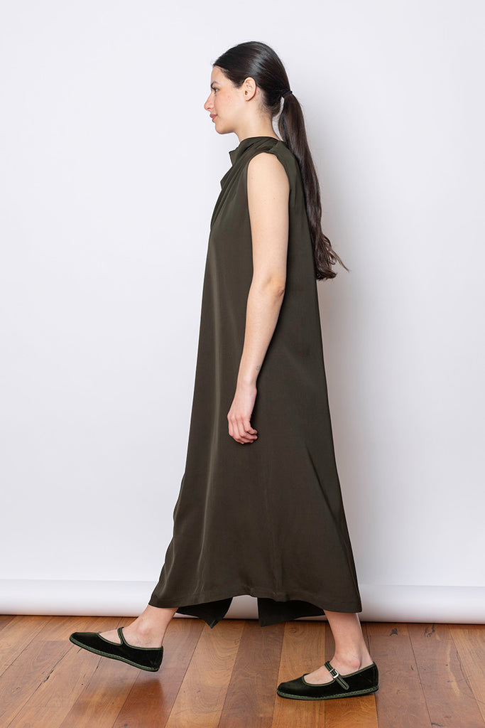 Devyr Dress - Mud Green