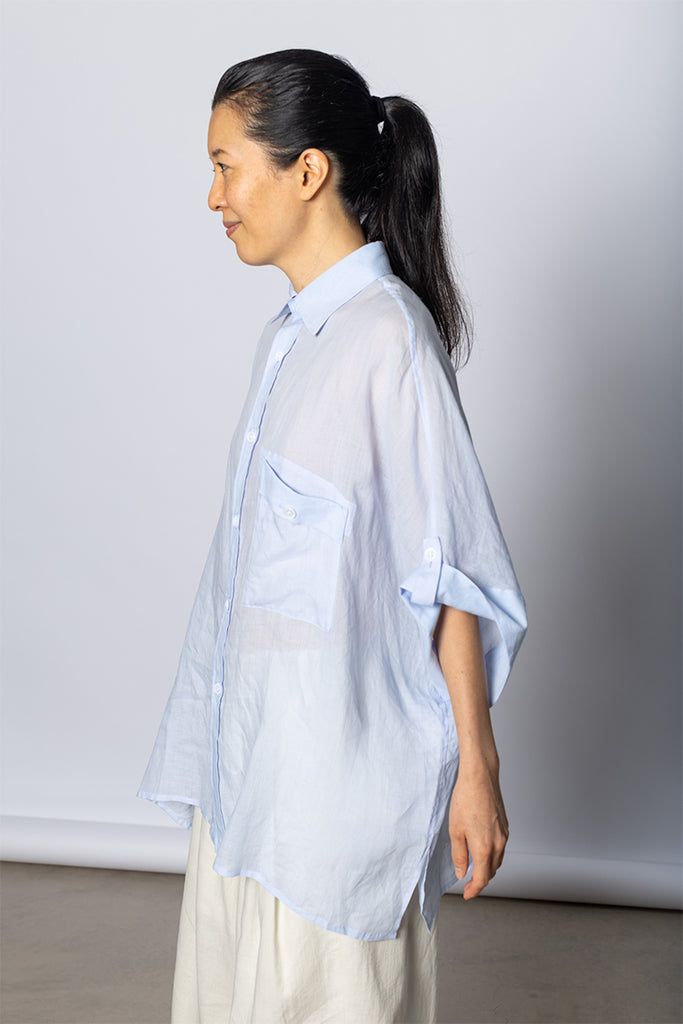 Dolman Sleeve Shirt - Light Blue
