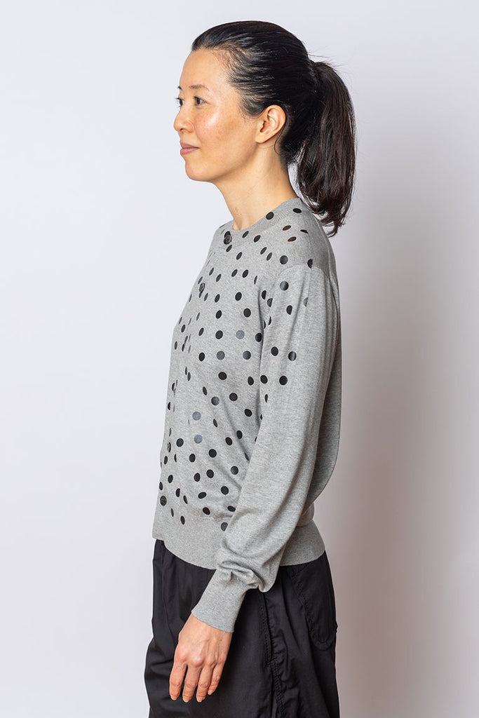 Dotty Cardigan - Grey/Black