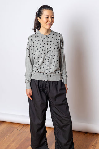 Dotty Cardigan - Grey/Black