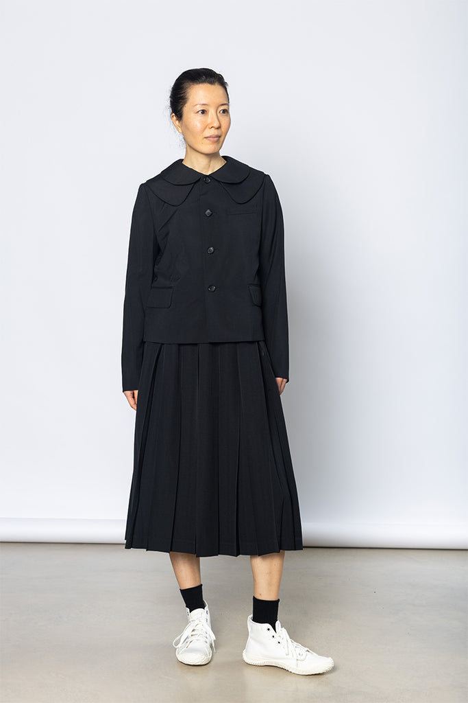Double Collar Jacket - Black
