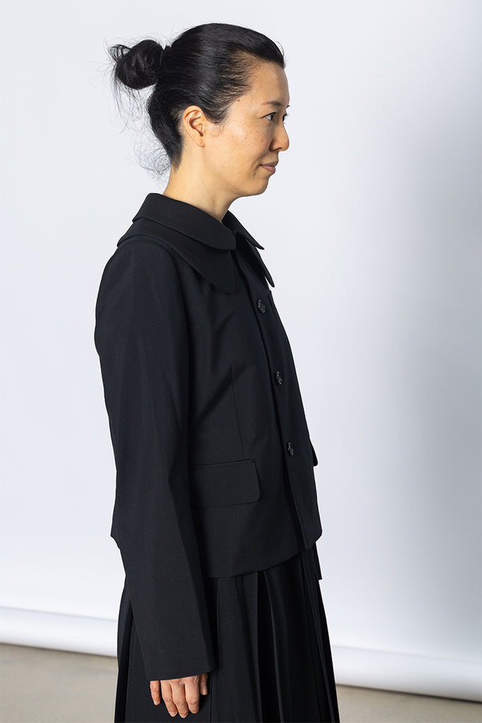 Double Collar Jacket - Black
